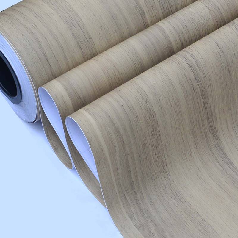 Durable Waterproof Self Adhesive Decoration The Furniture 122x5000cm Roll Pvc Wood Grain Film